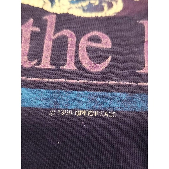 Vintage 80s 1988 Single Stitched Greenpeace Nature T Shirt Mens XL - Picture 2 of 6